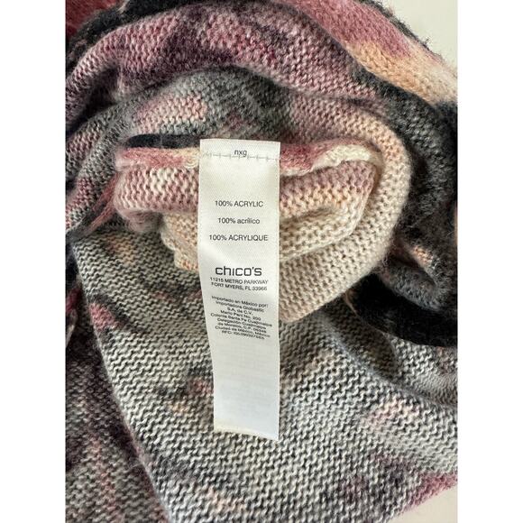 Chico’s Women’s Cardigan 0 Size  Small  Y2k 90's Style Long Burgundy Peach - Picture 7 of 8